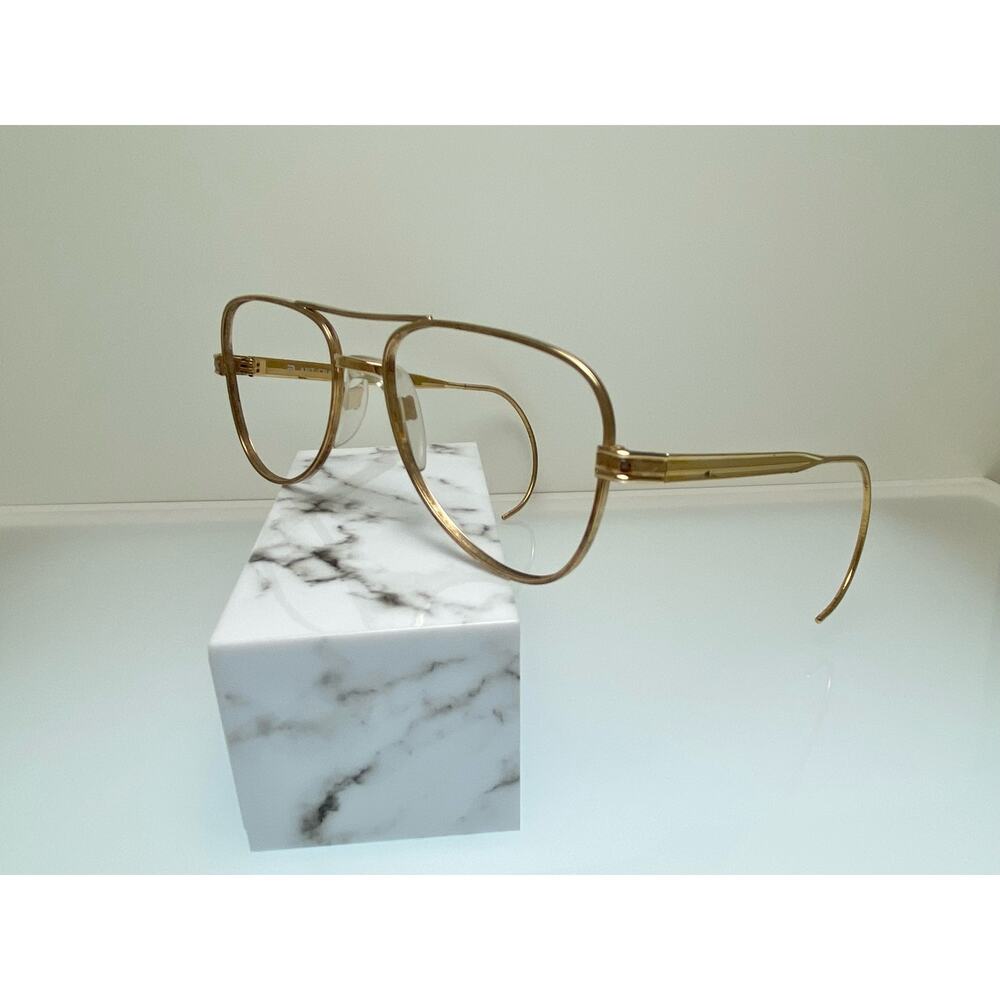 Gold Art Craft Aviator 1970s USA Rare Eyeglasses *Add* Blue light or Sunglasses